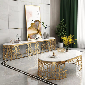 Modernes Luxus-Design <span class=keywords><strong>TV</strong></span>-Möbel-Set mit Couchtisch Wohnzimmermöbel <span class=keywords><strong>TV</strong></span>-Board Beistelltisch Mitteltisch für Zuhause - Product Image 1