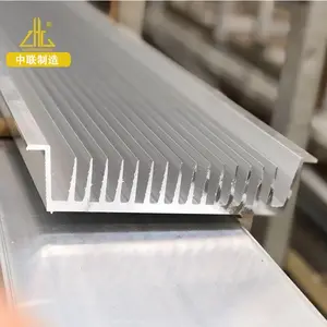 ZHONGLIAN Kustom Aluminium Teranodisasi Ekstrusi Heatsink Profil Ekstrusi Catu Daya Inverter Aluminium Penyerap Panas