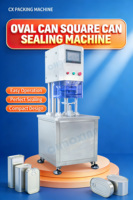 Machine de scellage semi-automatique pour boîtes de conserve de biscuits et de gâteaux aux noix, pour boîtes ovales et carrées à double soudure, OEM