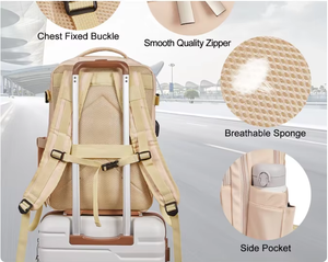 กระเป๋าเป้สะพายหลังสำหรับเดินทางไปโรงเรียนสำหรับผู้หญิง  แบบกันน้ำ  พร้อมสายรัดอก  น้ำหนักเบา  ใช้ได้ทุกวัน - Product Image 5