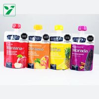 Sachets souples imprimés flexo jetables en gros pour lait de soja, résistants aux hautes températures, pour boissons, emballages stand-up