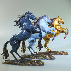 Ornamento in rame puro Tang Sancai cavallo fatto a mano in metallo per il soggiorno decorazione ufficio successo amanti del cavallo zodiaco - Product Image 4