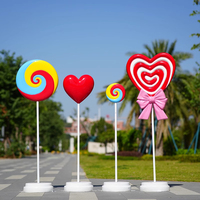 Sculpture géante en résine pour décoration de jardin en fibre de verre, statue de canne à sucre personnalisée sur le thème du festival