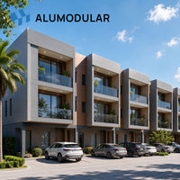 Villa de villégiature modulaire de luxe préfabriquée en acier et aluminium avec revêtement extérieur, solution clé en main, plan de maison personnalisé, moderne
