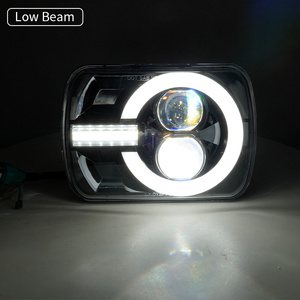 Phares LED rectangulaires <span class=keywords><strong>H4</strong></span> 6000K double faisceau (phares de croisement/route) 5x7 7x6 pour Jeep Wrangler YJ Cherokee XJ H6054 H5054 H6054LL 69822 6052 - Product Image 4