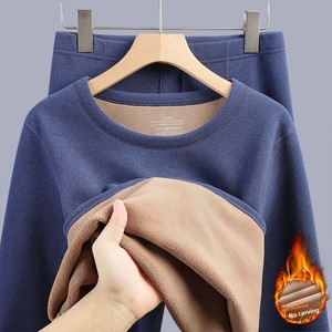 <span class=keywords><strong>Conjunto</strong></span> de <span class=keywords><strong>Ropa</strong></span> <span class=keywords><strong>Interior</strong></span> Térmica de Lana de Cordero para Parejas, Resistente al Frío, Cálido, Grueso, con Forro Polar, Anti-Pilling, Pantalones de Otoño - Product Image 4