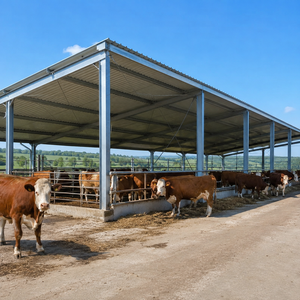 Nave Agrícola <span class=keywords><strong>de</strong></span> Acero para Almacenamiento <span class=keywords><strong>de</strong></span> Heno, Tractores y Maquinaria Agrícola, Estructura Metálica Prefabricada Q235B - Product Image 5