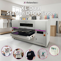 Imprimante DTG double station haute vitesse I3200 à 4 têtes d'impression, respectueuse de l'environnement, pour l'impression de t-shirts et de vêtements