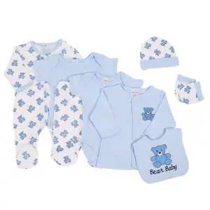 SUMMER 8 PCS BABY CLOTH SET 0-6M conjunto de presente de beb recmnascido Baby sleepwear 100% cotton baby clothes sets gift