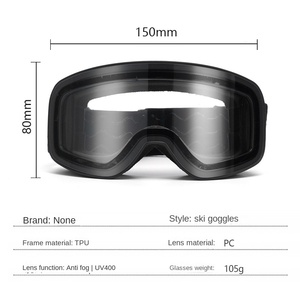 Lunettes de ski <span class=keywords><strong>Double</strong></span> couche Anti-buée Lunettes de ski Équipement sportif professionnel HD Respirant et Coupe-vent Protection des yeux - Product Image 5
