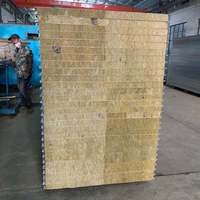 Panel Sandwich ruang bersih wol batu tahan api atap logam gaya desain industri isolasi eksternal untuk dinding atap gudang