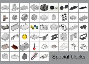 DIY toplu oyuncaklar ABS malzeme yapı taşları plastik tuğla koni 2x2 kesilmiş (NO.98100) - Product Image 5