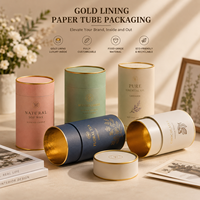 Tubo Cilíndrico de Papel Kraft de Pared Gruesa para Envasado de Alimentos Secos y Snacks, Logotipo Personalizado, OEM, Venta al Por Mayor, Certificado FSC