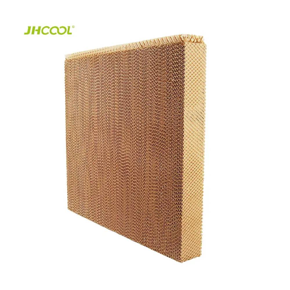 JHCOOL 5090 7090 odorless honeycomb cardboard kind wet curtain industrial evaporative cooling pad