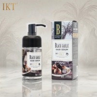Ensemble de soins capillaires à l'ail noir 98% - Anti-chute de cheveux - Nourrit le cuir chevelu - Répare les cheveux abîmés - Renforce les racines