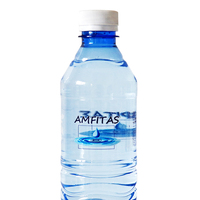 Étiquettes thermorétractables durables pour bouteilles d'eau avec impression de logo personnalisée, emballées dans un carton étanche