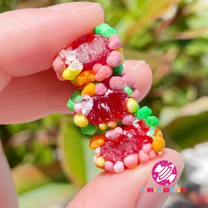 Halal Großpackung Süße Regenbogen-Cluster-Bonbons Mehrfarbige Fruchtgeschmack Große Saure Kaubonbons für Kinder - Product Image 3