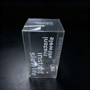 Custom Clear Frosted Small Recycled <b>PET</b> Plastic Boxes for Coffee - Product Image 2