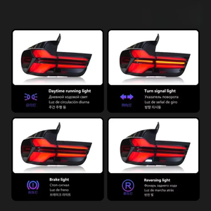 ชุดไฟท้ายสำหรับ BMW X5 E70 ปี 2007-2013 อัพเกรดสไตล์ G05 พร้อมไฟเลี้ยวแบบ Sequential และเอฟเฟกต์ภาพเคลื่อนไหวตอนเปิด - Product Image 3