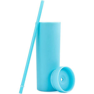 Biểu Tượng Tùy Chỉnh 16Oz Đôi Tường Mỏng Nóng Và Lạnh Cốc Cà Phê Nhựa Không Gian Termos Nước Đá Cốc Chai Nước Với Rơm - Product Image 4