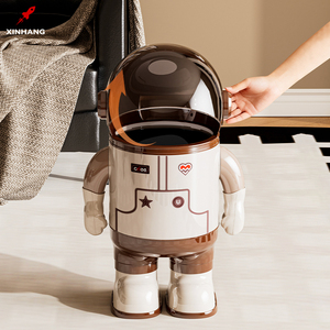 Cubo de Basura de Plástico Abierto con Diseño de Astronauta de Doble Capa, Estilo Xinhang <span class=keywords><strong>Newlife</strong></span> - Product Image 3