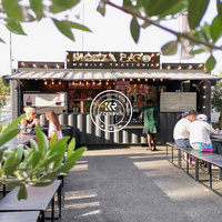 Nuevo Quiosco de Comida Móvil de Lujo, Restaurante y Cafetería, Contenedor Prefabricado, Barra de Comida para Hoteles en Venta