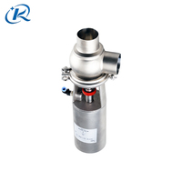 Vanne de déviation hygiénique en acier inoxydable à 2 voies, vanne de contrôle de débit soudée, vanne de réversal pneumatique