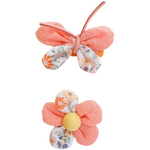 Accesorios para el cabello para niños, pinzas para el cabello con diseño de mariposa floral de tela, accesorios para niñas, accesorios para la cabeza de bebés, lazos que no dañan el cabello - Product Image 5