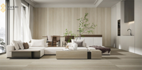 Dalle de pierre artificielle YUSHI beige, pierre frittée, finition mate, pour sol et mur de salle de bain