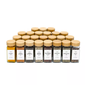 Eco friendly food containers 120ml 4oz spice storage jars set kitchen supplies GJ-004C