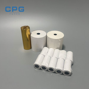 Papier thermique pour caisse enregistreuse, papier thermique pour terminal de point de vente/ATM, sans BPA, enduit, en vrac, 3 1/8 pouces, 80x80 mm, rouleaux de papier de reçu thermique - Product Image 1