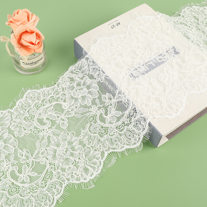 Handmade Embroidery Cording Chantilly French Eyelash <strong>Lace</strong> Trim Bridal Dress Veil <strong>Lace</strong> Trim - Product Image 5