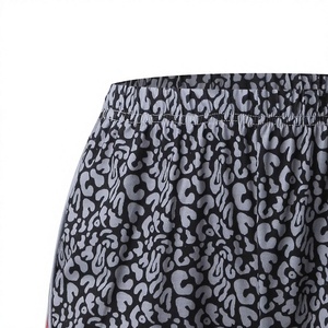 PUFFIN SPORTS Custom Women's High Waist Leopard Print Sport Shorts Knitted Spandex Quick Dry Elastic Waist Fitness Wear - Product Image 5