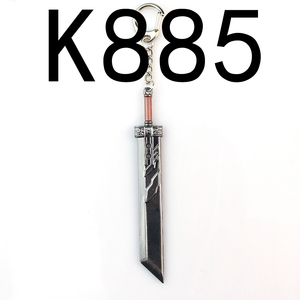 Llaveros Metálicos de Final Fantasy 7 para Hombre, Espada Buster de <span class=keywords><strong>Cloud</strong></span> <span class=keywords><strong>Strife</strong></span> y Cuchillo de Zack, Nuevo Modelo de Llavero del Juego Gótico - Product Image 2