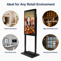 Pantalla LCD de 43 Pulgadas con Brillo Automático de 3000nit, para Ventana, con Soporte de Pie, Señalización Digital Interior para Publicidad