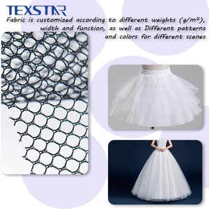 Großhandel 100% Polyester Kettengewirkter Netzstoff OEKO-TEX Zertifiziert Reißfest Umweltfreundlich Hochzeitskleid-Futterstoff für - Product Image 5