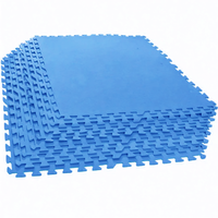 Tapis en mousse EVA gain de place, aspect terrazzo vert, pour sol de salle de sport, sans entretien, certifié Eco Award, tapis de sol bleu pour piscine