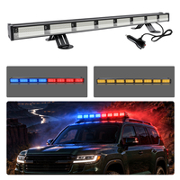 Barre lumineuse de signalisation LED à double face, clignotante, pour toit de camionnette, SUV, véhicule de secours