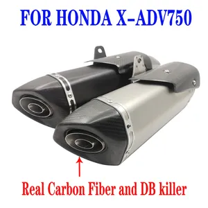 Slip-On 51mm Motorcycle Exhaust Escape Moto Header Front Link Pipe Muffler For X-ADV750 X ADV750 X-ADV XADV 750 Racing AK