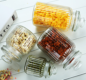 Venta al por mayor de alimentos grado cocina contenedor potes de vidro frascos de almacenamiento de vidrio con tapas de vidrio herméticas - Product Image 2