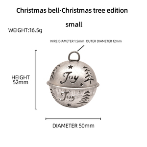 65Mm New Giáng Sinh Cây Đồ Trang Trí Jingle Chuông Sắt Màu Sắc Tự Nhiên Chuông - Product Image 6