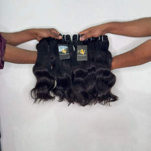 Extensiones de cabello ondulado virgen indio, paquetes de cabello humano rubio brasileño ondulado al por mayor con cierre HD suizo - Product Image 1