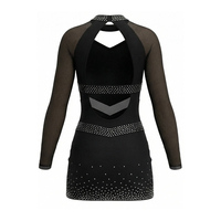Uniforme de Porristas de Dos Piezas en Spandex, Manga Larga, Cintura Elástica, Color Brillante, Atuendo Juvenil para Equipos de Animación