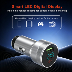 SChitec Aluminum Alloy 48W <b>USB</b> Car Charger Dual ports QC18W PD48W Fast Charging Car Charge <b>Adapter</b> for Cars - Product Image 5