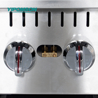 Cuisinière de comptoir professionnelle en acier inoxydable à gaz naturel, 2 brûleurs, multifonctionnelle, garantie 1 an, modèle d'équipement de cuisson