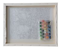 Kit de peinture par numéros encadré sur toile de coton imprimée, paysage de chalet au bord du lac, art moderne, décoration intérieure, cadeau