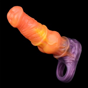 Large Horse Penis Enlargement Cock Ring Stretcher Extender Sleeve <b>Dildo</b> Sheath Condom Delay Ejaculation Sex Toys for Men - Product Image 1