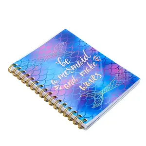 2024 Colorful wire-o binding diary planner holographic notebook