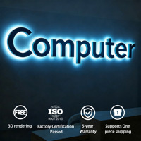 Envoi Direct Enseigne Lumineuse 3D LED Personnalisée pour Lettres Métalliques, Logo Publicitaire d'Entreprise, Enseigne Électronique à Lettres LED pour Magasin Intérieur Extérieur