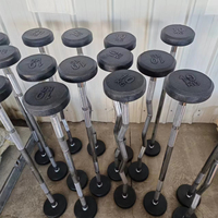 Barre de musculation ronde en caoutchouc de haute qualité, barre fixe pour curls, équipement de gym populaire pour la musculation, pièces et accessoires de machine d'exercice